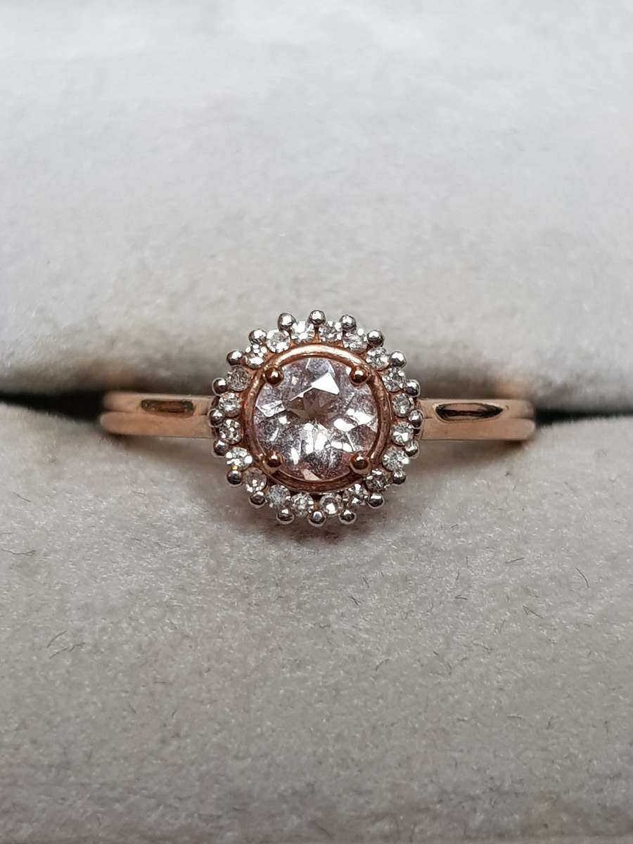 Rose Gold Morganite and Diamond Ring