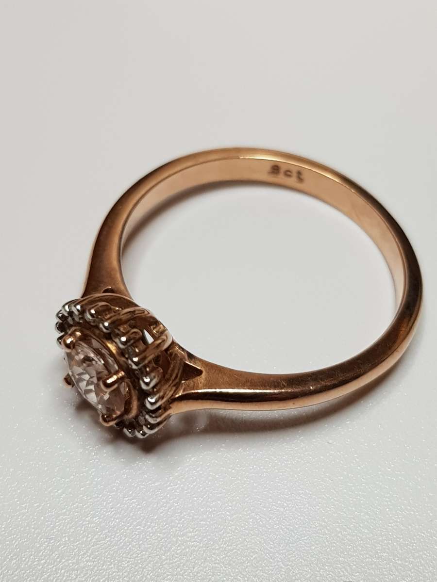 Rose Gold Morganite and Diamond Ring