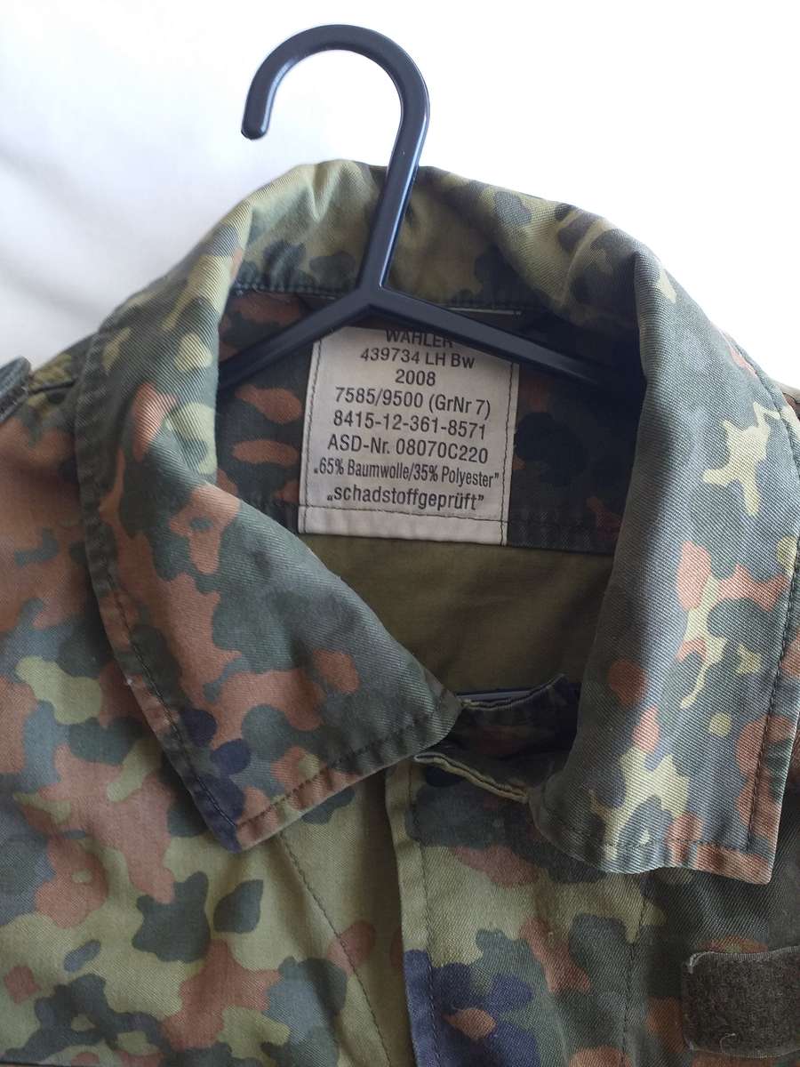 german camouflage field shirt and cap