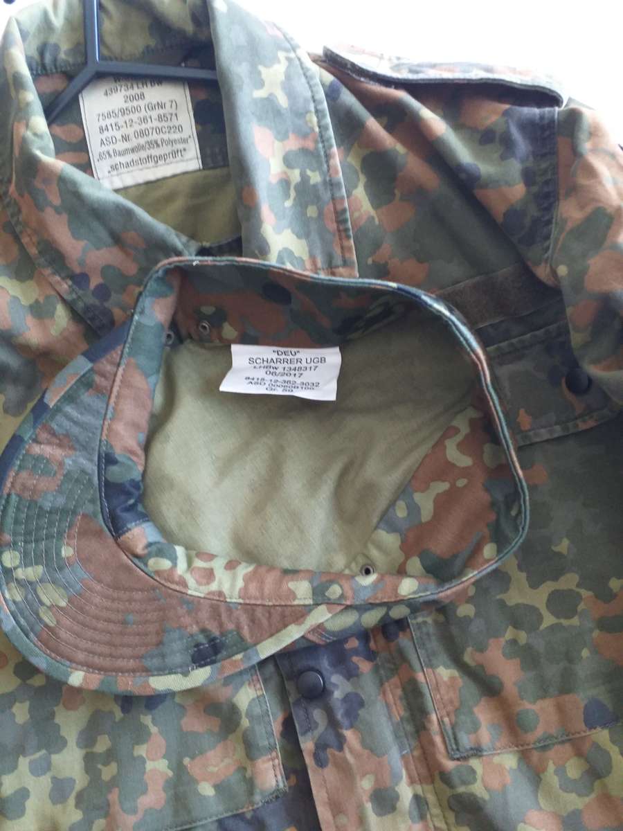 german camouflage field shirt and cap