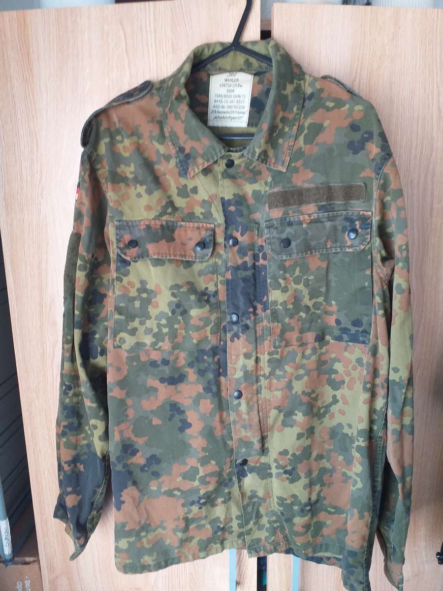 german camouflage field shirt and cap