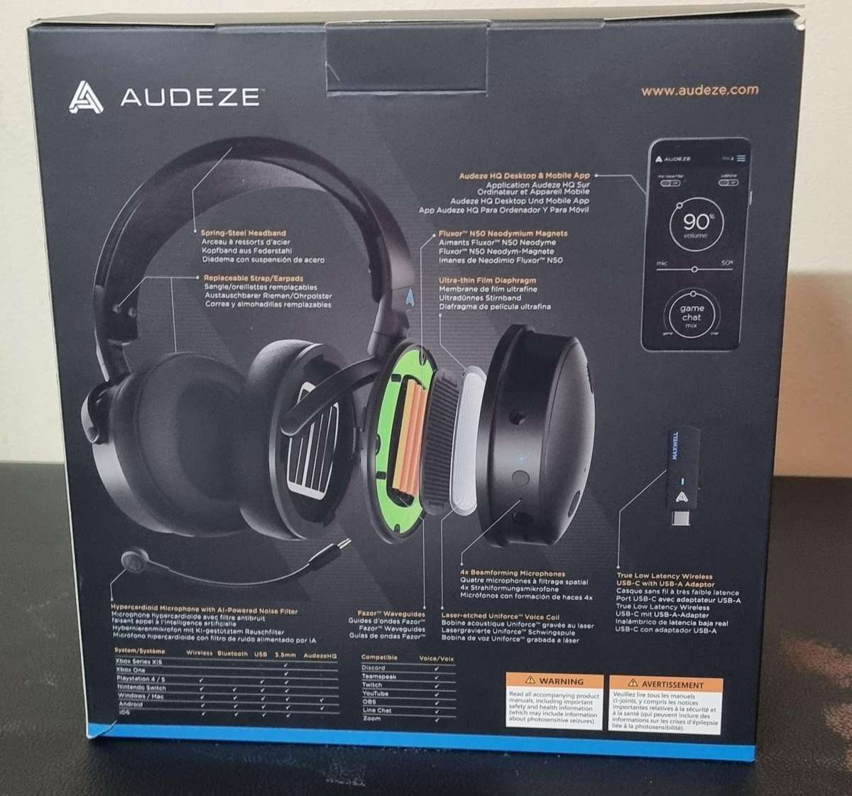 Audeze Maxwell Wireless Gaming Headset - Playstation/PC
