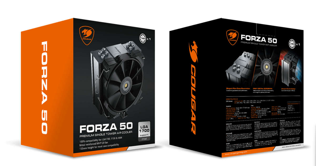 Cougar FORZA 50 Premium single Tower Air Cooler (new and sealed)