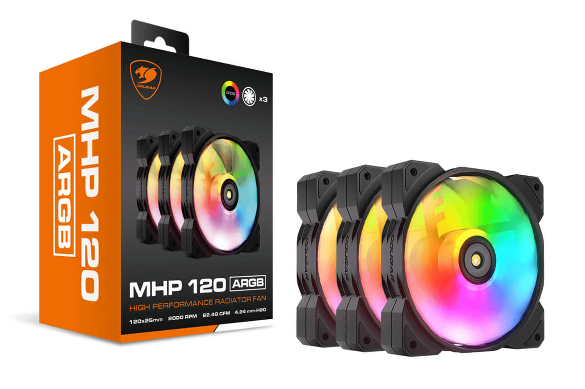 Cougar MHP 120 ARGB - 3 Fan Pack - High-Performance Case Fans