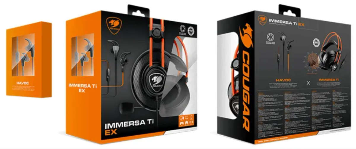 Cougar Immersa Ti Ex Stereo Gaming Headphone Combo - (Brand new and sealed)