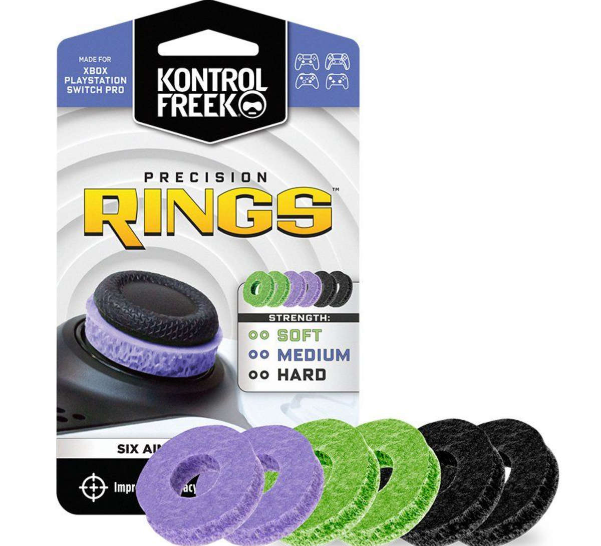 Kontrolfreek Precision Rings Mixed Pack (Purple, Green, & Black)