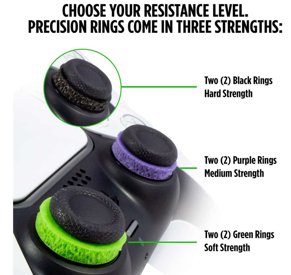 Kontrolfreek Precision Rings Mixed Pack (Purple, Green, & Black)