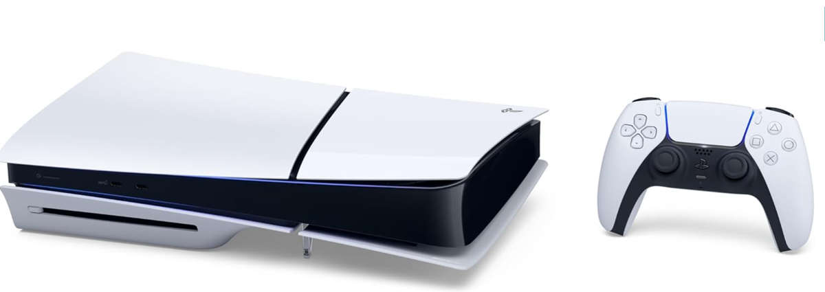 PlayStation 5 Console (Slim) Disc Edition - Glacier White - PS5