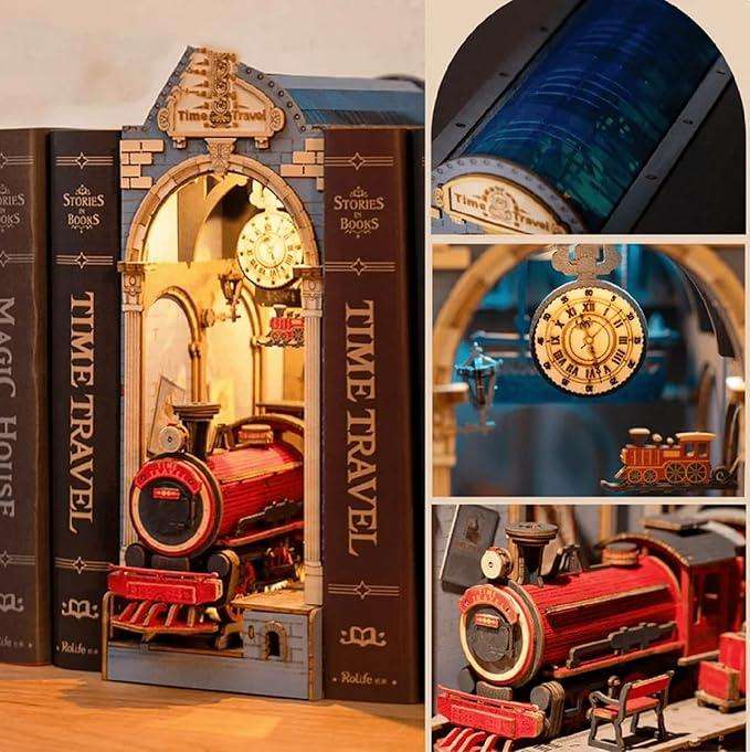 Robotime-Rolife Time Travel Book Nook TGB04 | 3D DIY Miniature Kit