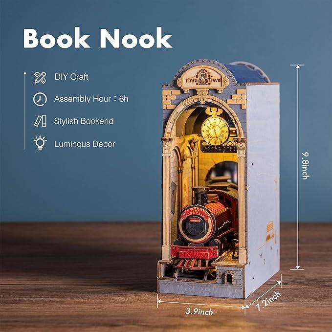 Robotime-Rolife Time Travel Book Nook TGB04 | 3D DIY Miniature Kit