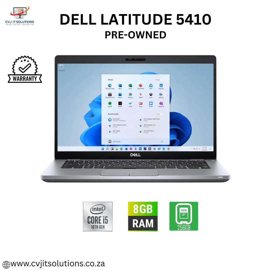 Dell Latitude 5410 14-inch QuadCore i5 10th Gen 8GB RAM 256GB SSD Windows 11 Pro Office 2024