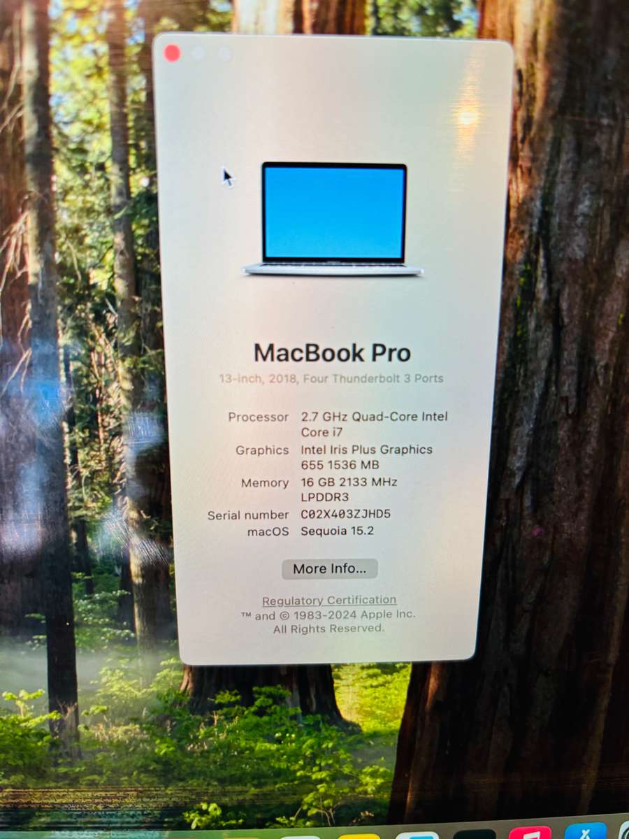 Macbook Pro 2018 13-inch Display - Intel Core i7 - 16GB RAM - 512GB SSD - Touchbar & TouchID MacOS