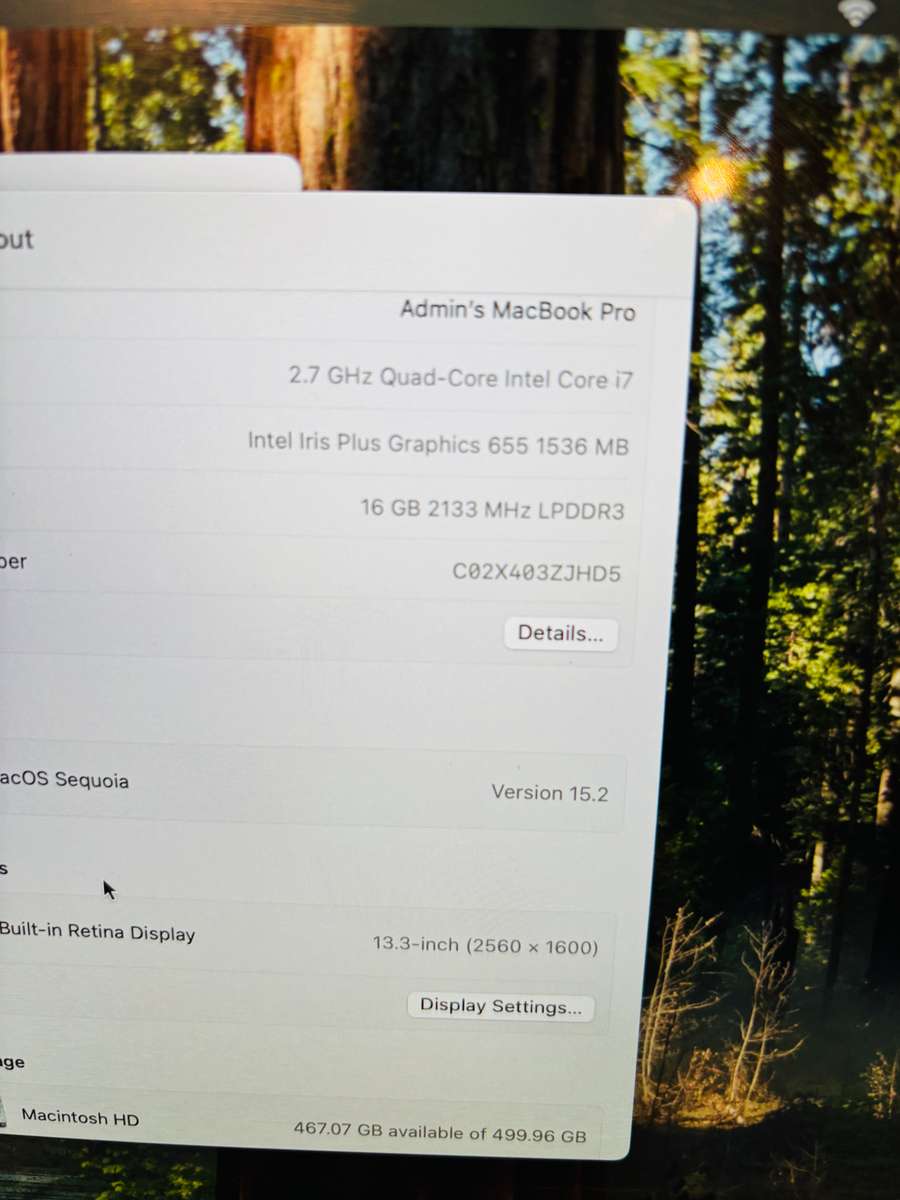 Macbook Pro 2018 13-inch Display - Intel Core i7 - 16GB RAM - 512GB SSD - Touchbar & TouchID MacOS