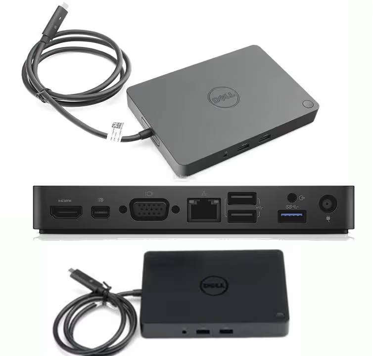 Dell K17A001 WD15 USB Type-C Port Power Supply Docking Station + Dell 65W Power Adapter
