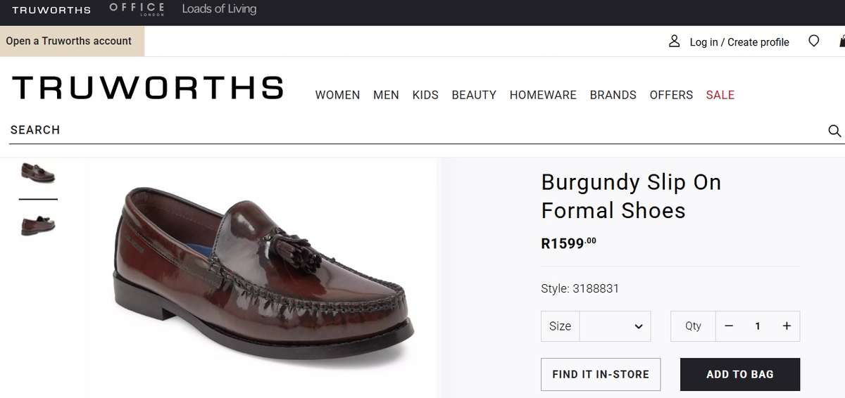 Original Daniel Hechter Burgundy Slip On Formal Shoes - Size 10