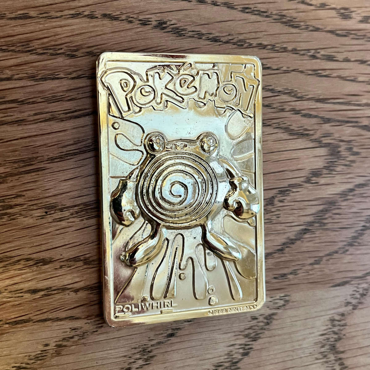 Pokemon Poliwhirl 23k Gold Plated Burger King 1999 Special Edition