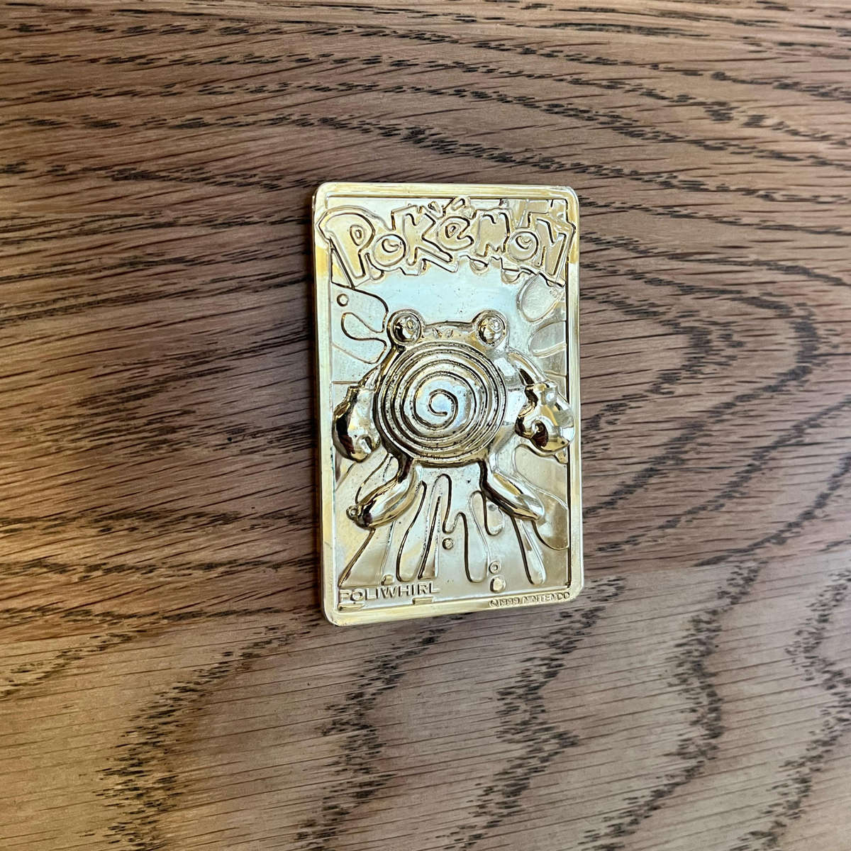 Pokemon Poliwhirl 23k Gold Plated Burger King 1999 Special Edition