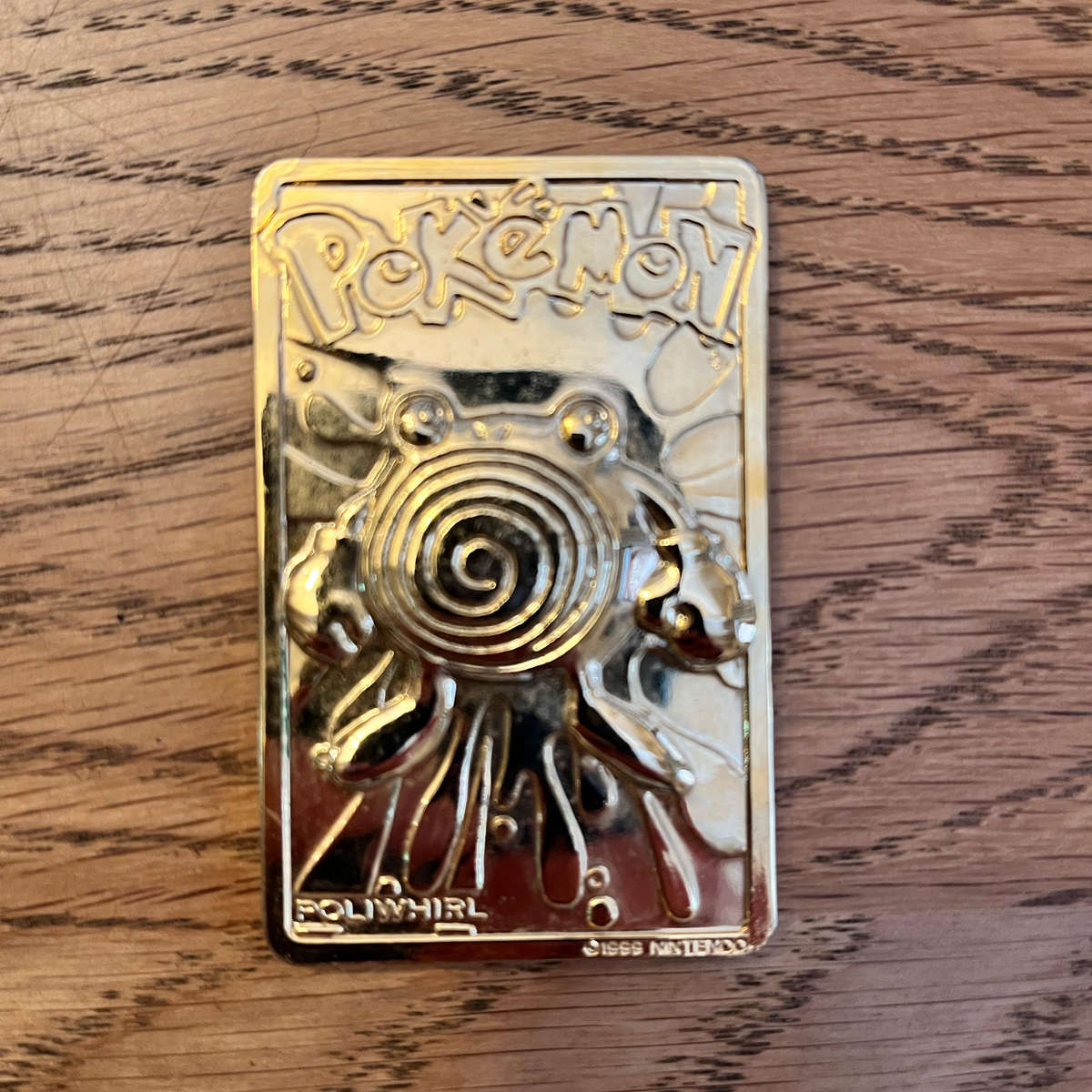 Pokemon Poliwhirl 23k Gold Plated Burger King 1999 Special Edition