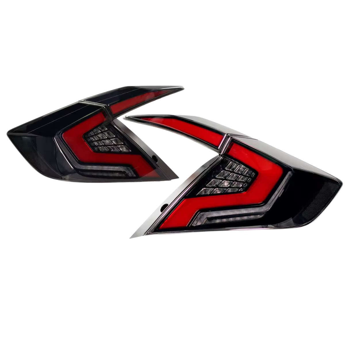 Honda Civic Smoke LED Full Tail Light Assembly for 2016 - 2020