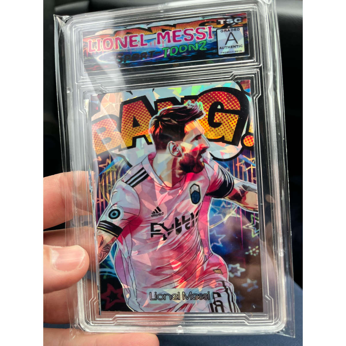 Limited Edition 2023 Lionel Messi Bang! SP /200 Ice Refractor Soccer Sport-Toonz Card