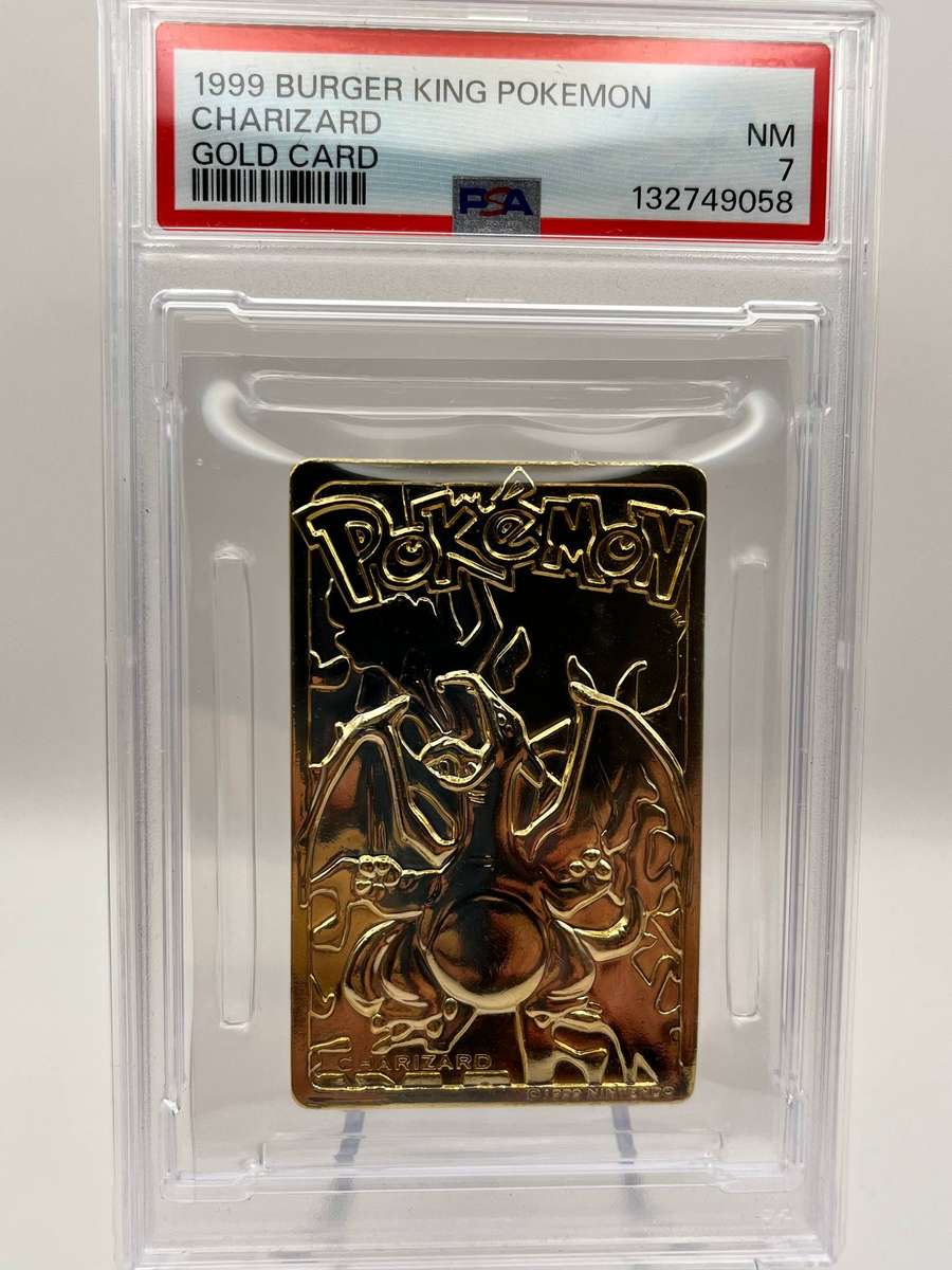 1999 BURGER KING CHARIZARD POKEMON GOLD CARD LOW POP PSA 7 -NM 
