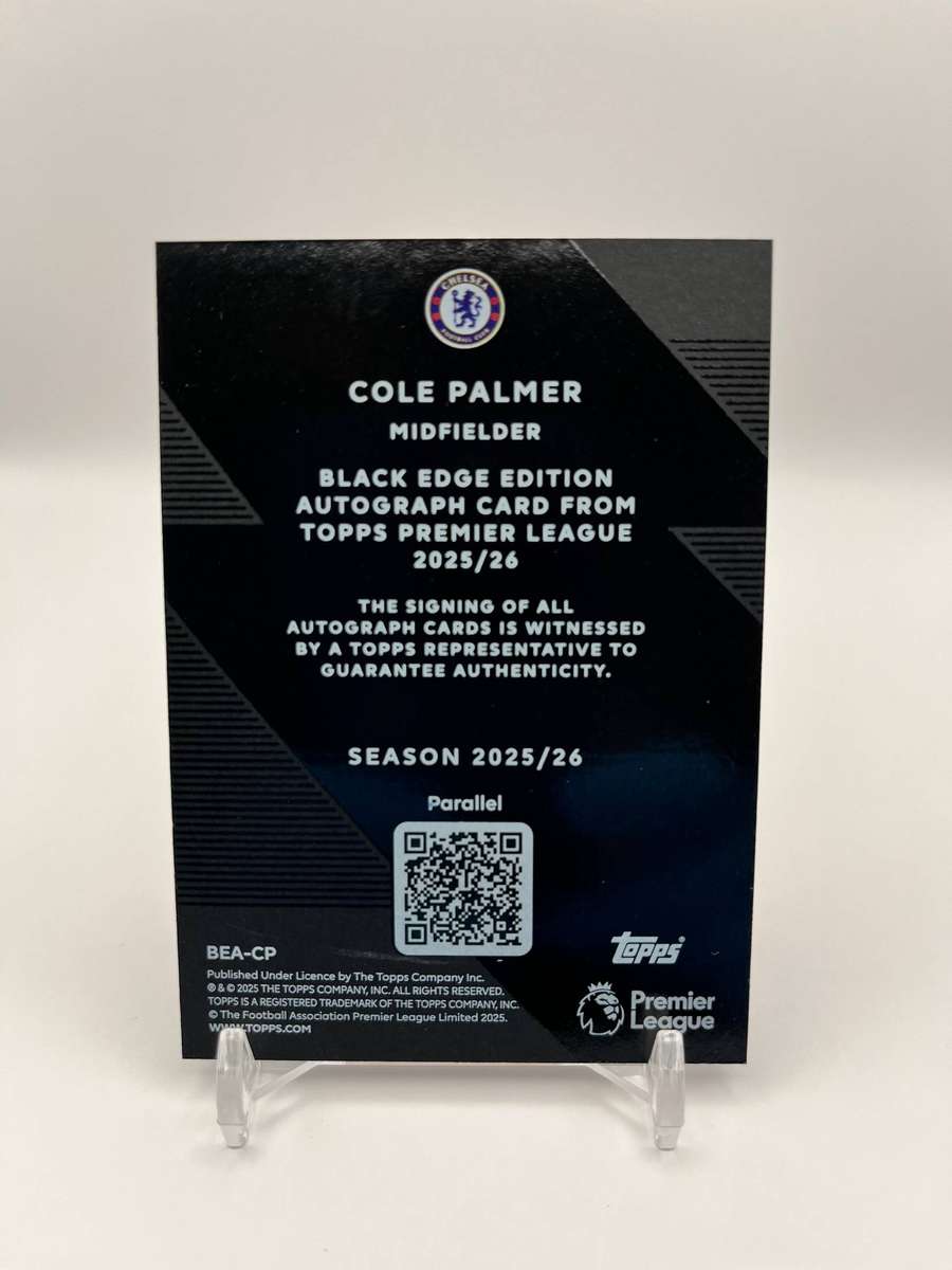 Topps 2025-2026 Premier League BLACK EDGE EDITION Parallel AUTO Cole Palmer Orange /25