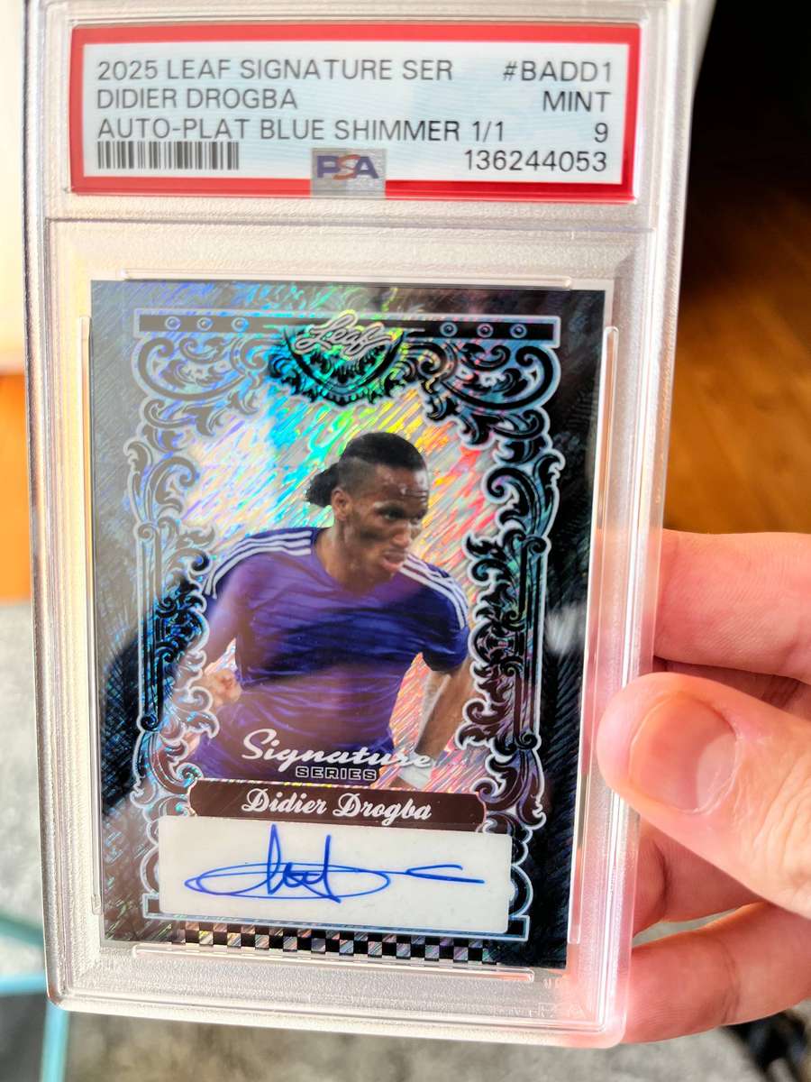  2025 Leaf Didier Drogba Signature Series Blue Shimmer AUTO 1/1 
