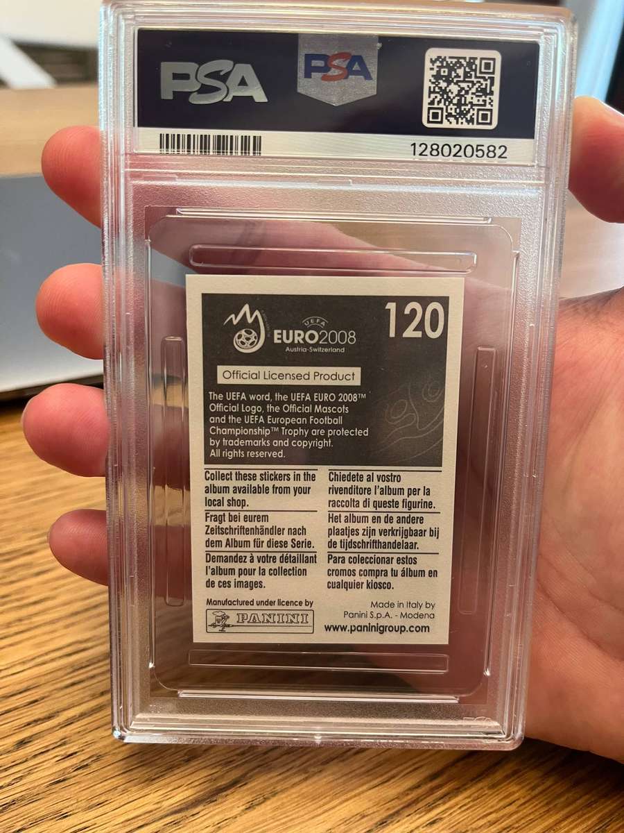 2008 PANINI UEFA EURO STICKER #120 CRISTIANO RONALDO PSA 5 (PSA 5 POP 31)  