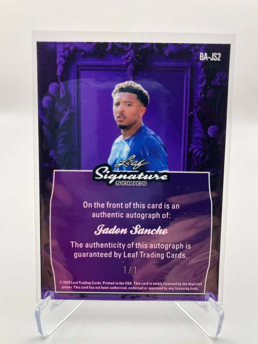 2025 LEAF JADON SANCHO Signature Series  AUTO Purple Raywave 1/1 