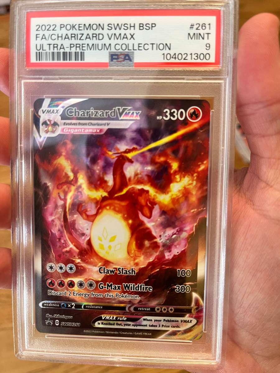 CHARIZARD VMAX 2022 POKEMON BLACK STAR PROMO ULTRA PREMIUM SWSH261 PSA 9 