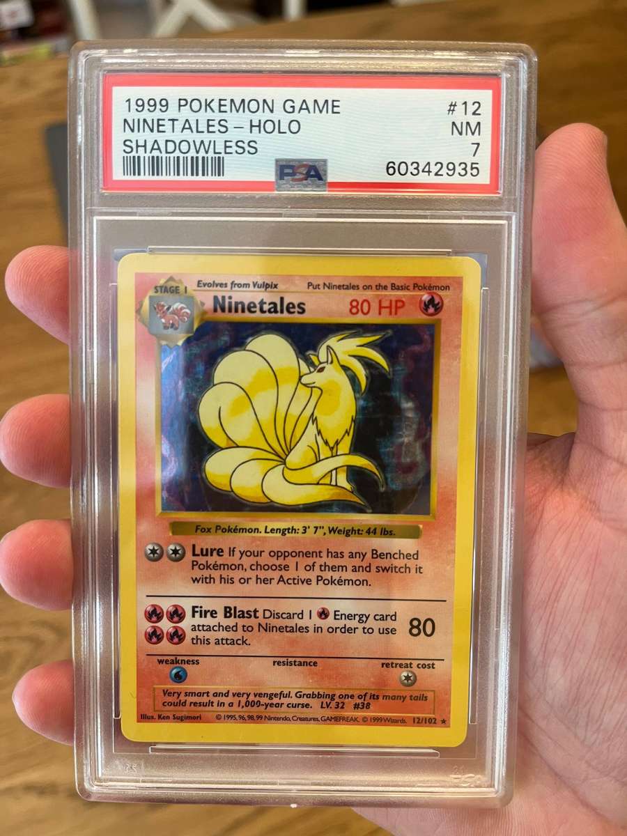 1999 Pokemon Ninetales Shadowless 12/102 Base Set HOLO - PSA 7