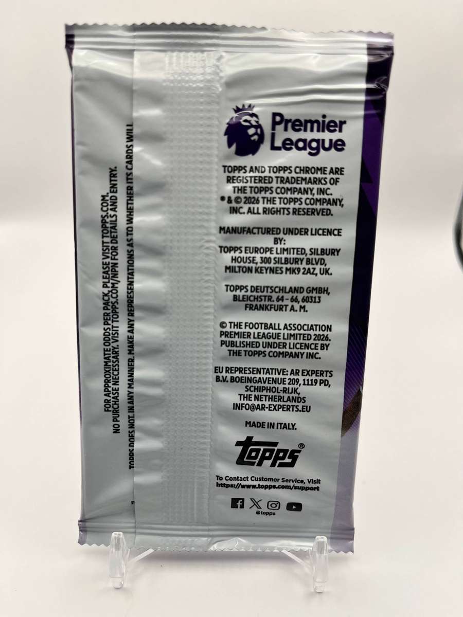  2025/26 Topps Hobby Box SEALED Premier League Pack x 1 