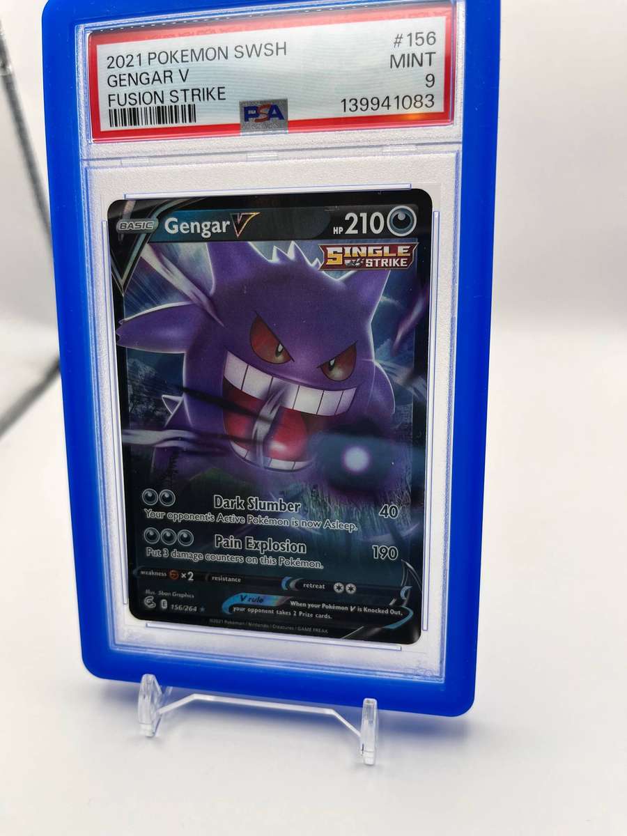  Gengar V 156/264  Fusion Strike (SWSH08) Pokemon INCLUDES HOLDER  PSA 9 MINT 