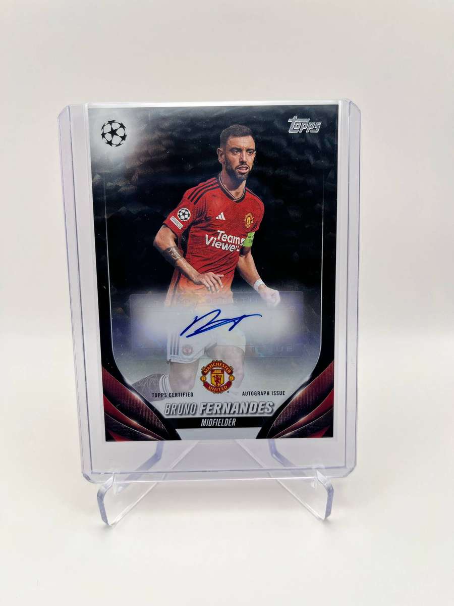 Black Ice Bruno Fernandes Autograph /10 Topps Flagship Card