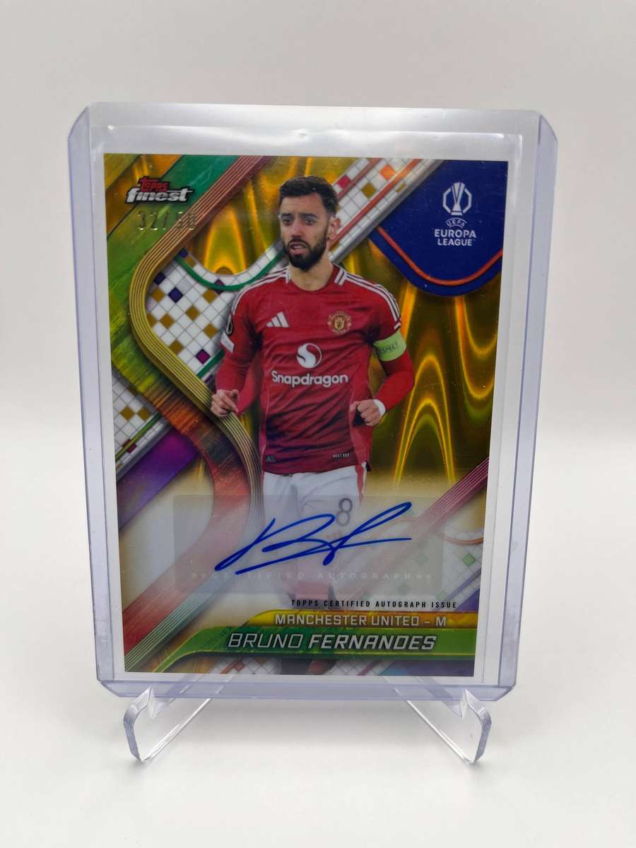 2024-25 Topps Finest UEFA Bruno Fernandes Gold Lava Auto /50