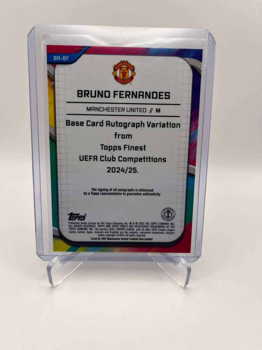 2024-25 Topps Finest UEFA Bruno Fernandes Gold Lava Auto /50