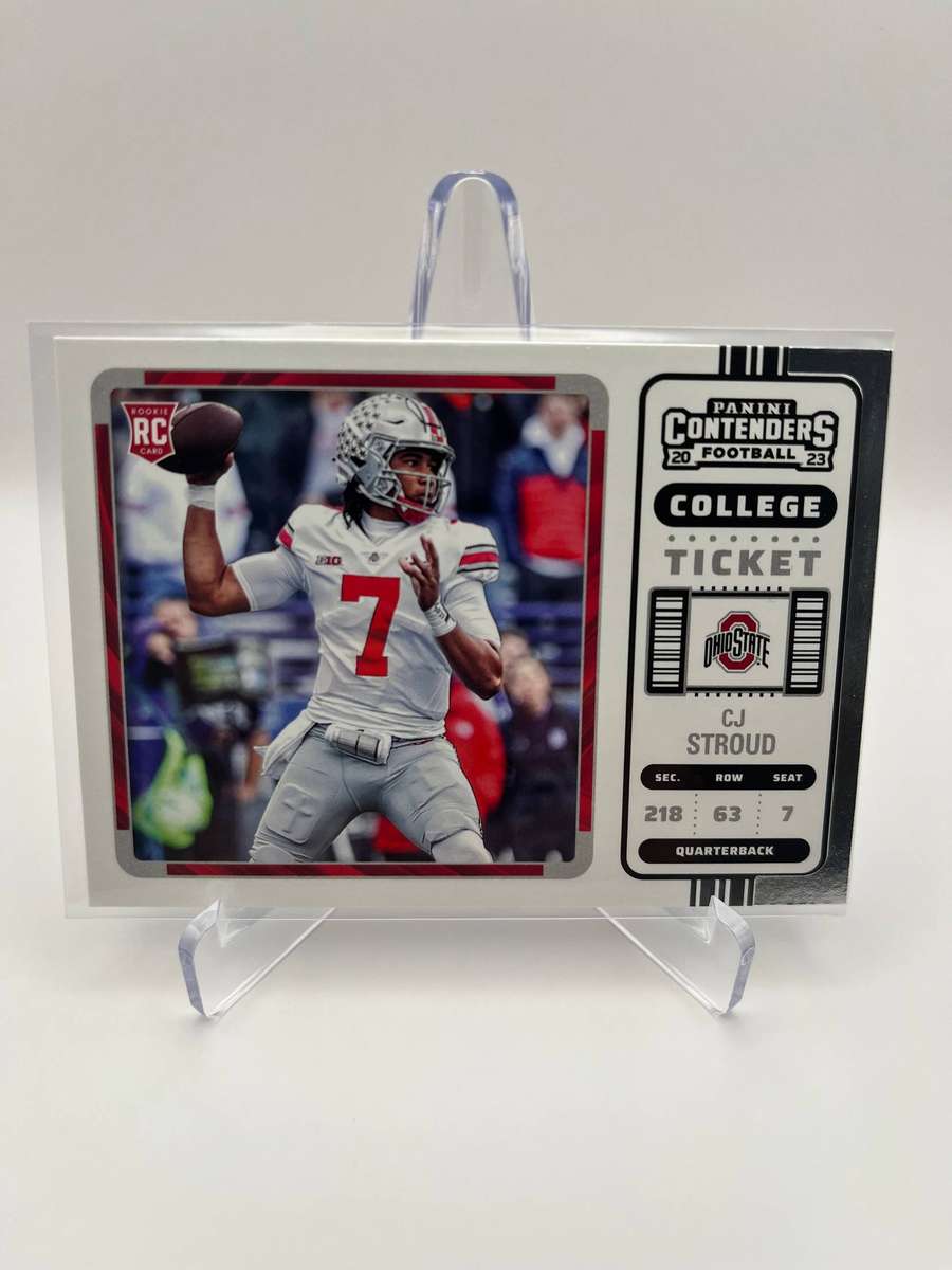 2023 Panini Chronicles NFL College Ticket CJ Stroud Rookie RC