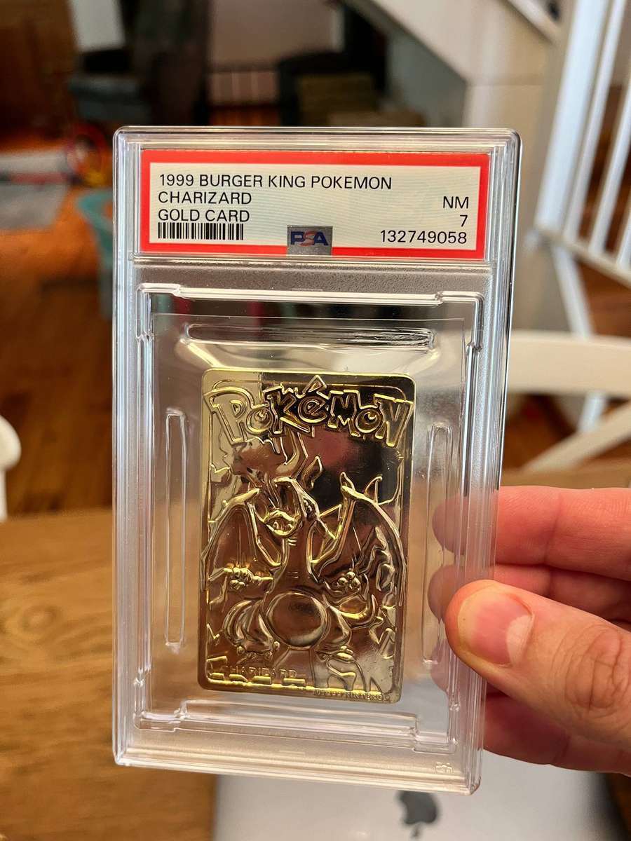 1999 BURGER KING CHARIZARD POKEMON GOLD CARD LOW POP PSA 7 -NM 