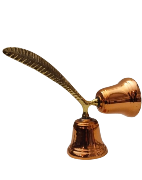 TWIN-HANDBELL WITH PALM BRANCH HANDLE