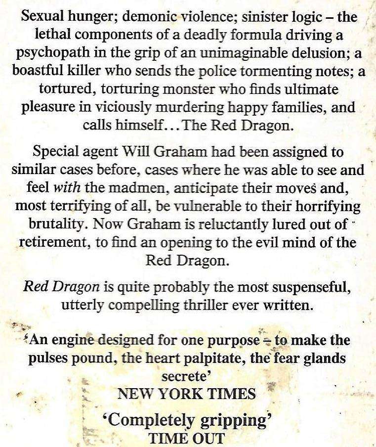 RED DRAGON by Thomas Harris