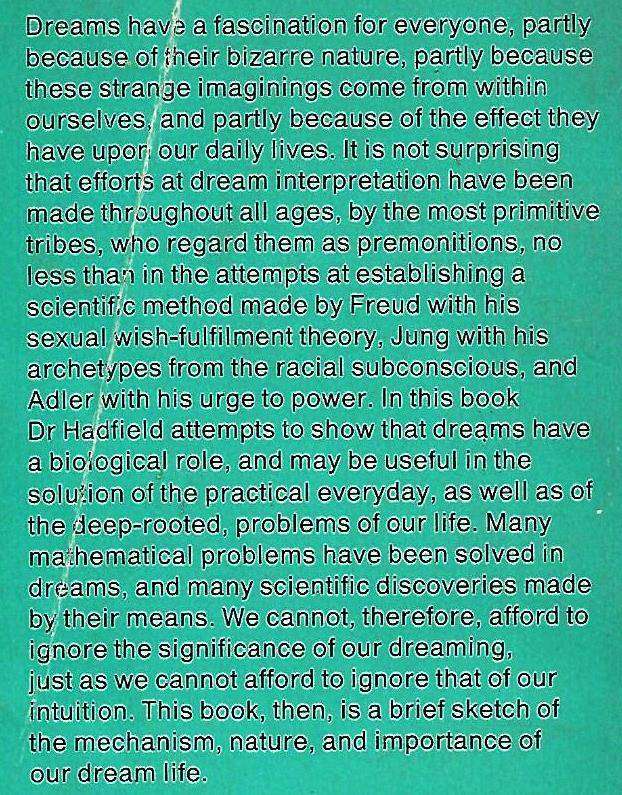 DREAMS AND NIGHTMARES J. A. Hadfield