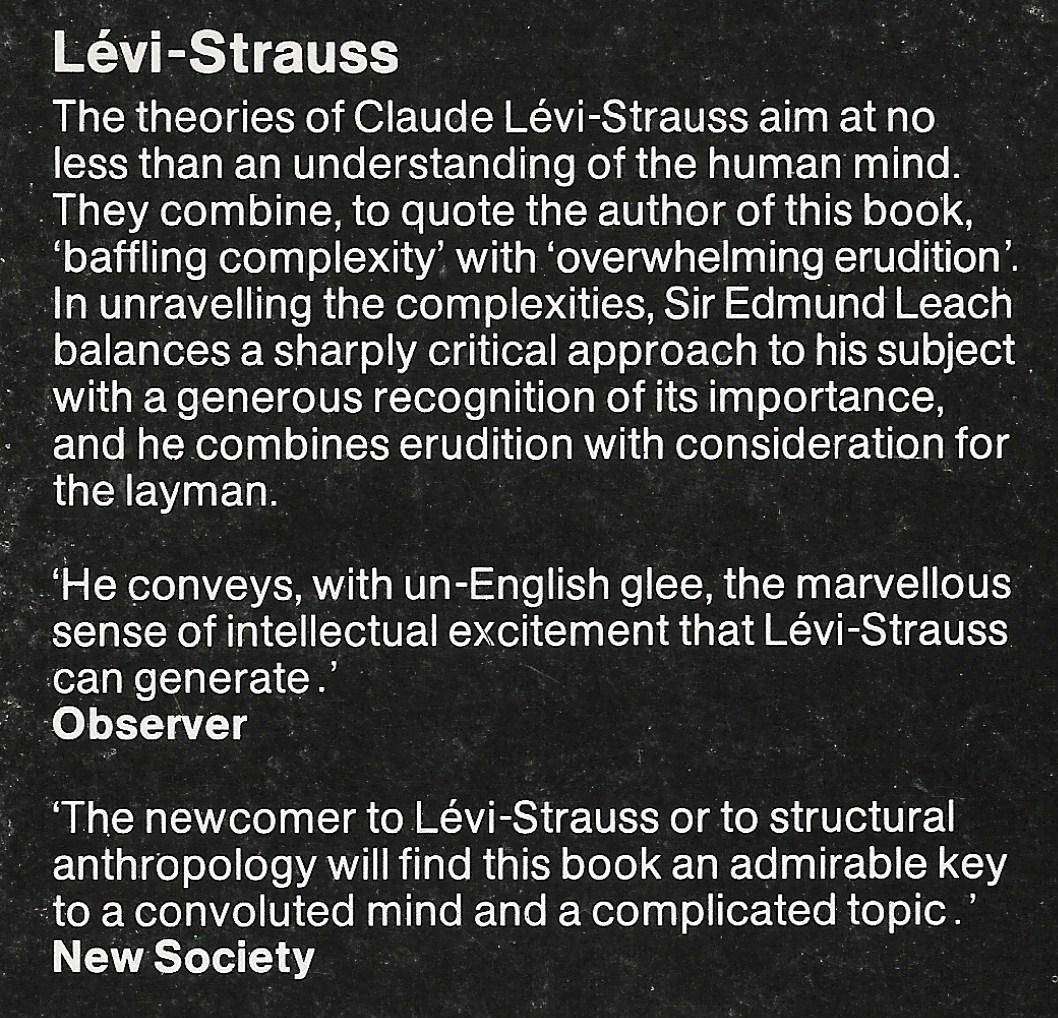 LÉVI-STRAUSS Edmund Leach