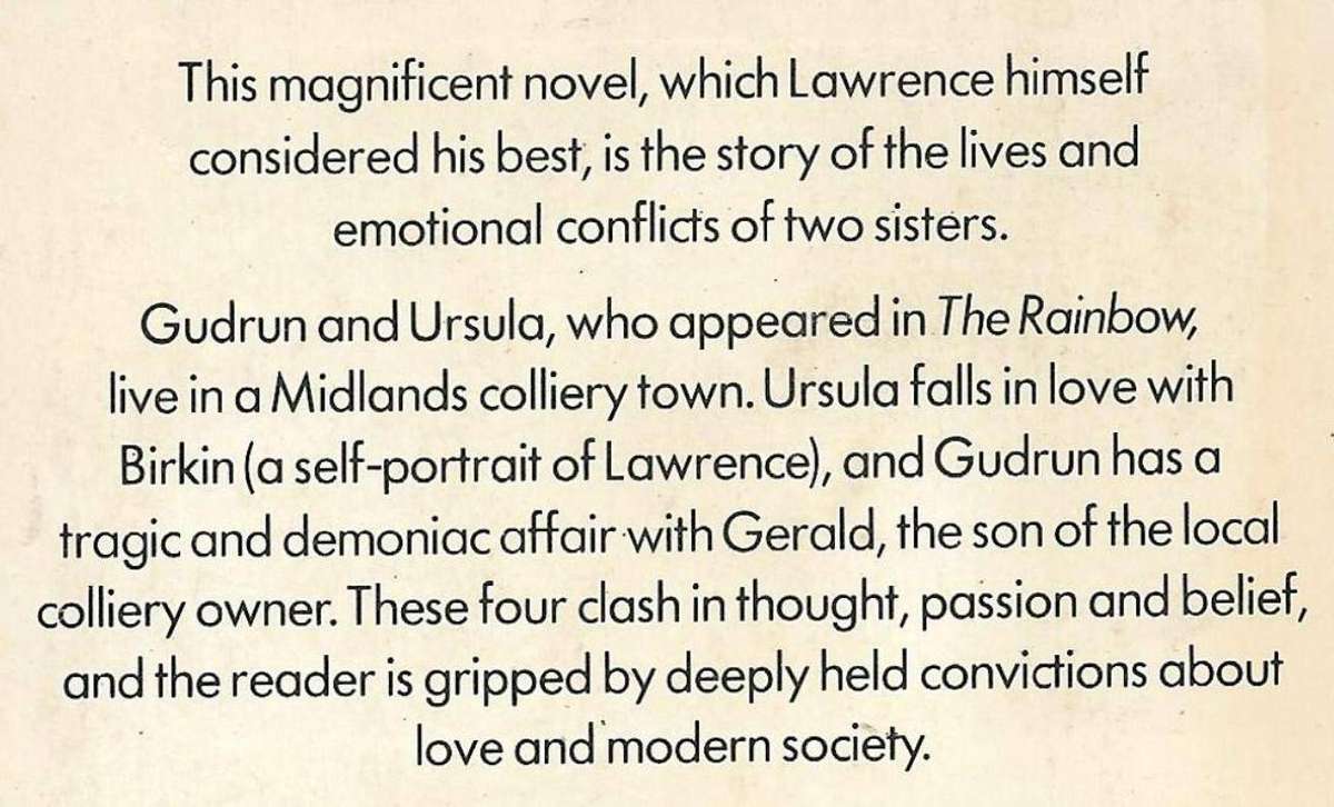 WOMEN IN LOVE D. H. Lawrence