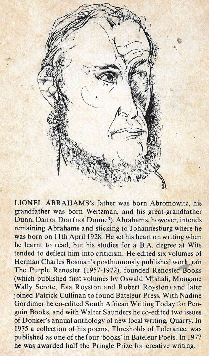 THE CELIBACY OF FELIX GREENSPOON Lionel Abrahams