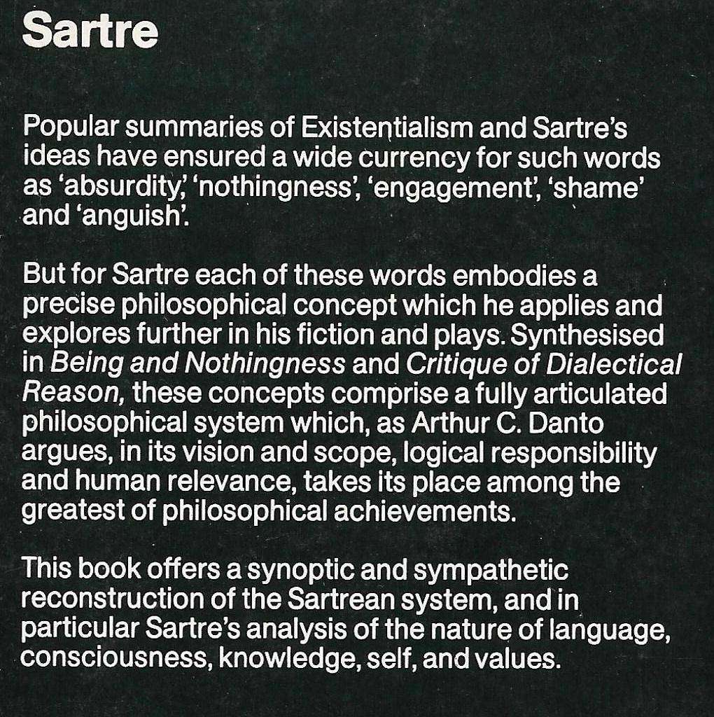 SARTRE Arthur C. Danto