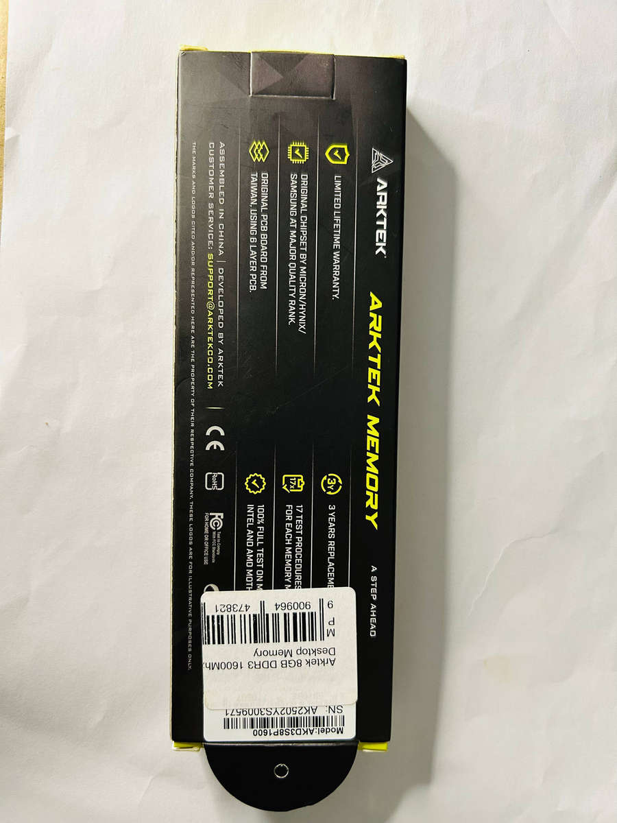 Arktek 8GB DDR3 1600MHz Desktop RAM - Memory Module for PC Upgrade