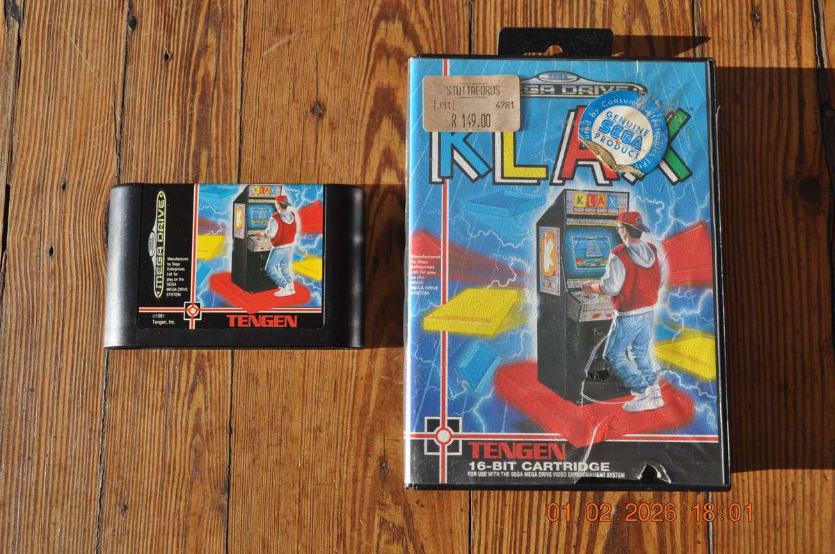 Klax Sega Mega Drive Vintage Game
