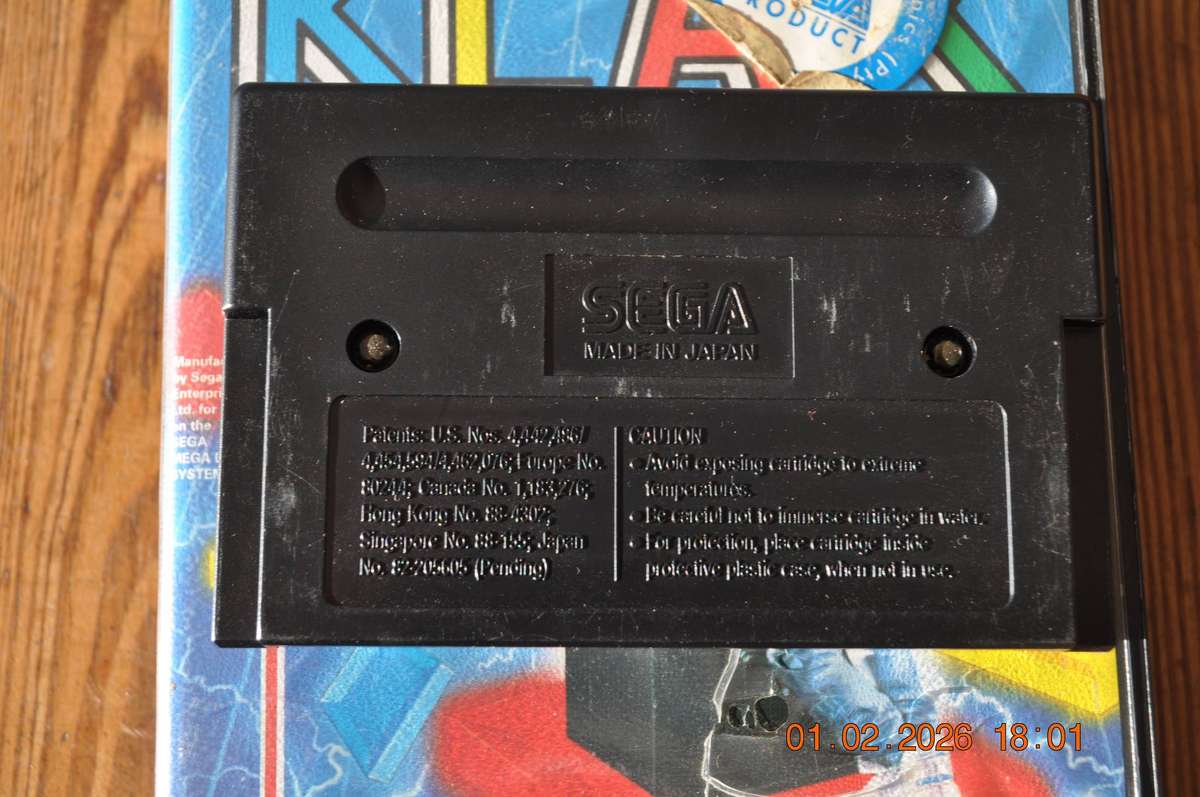Klax Sega Mega Drive Vintage Game