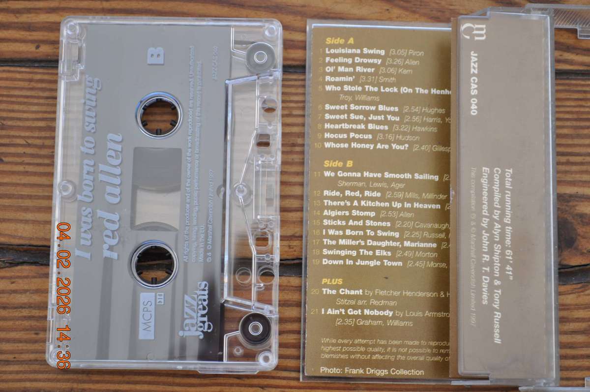 Jazz Greats - Red Allen : I Was Born To Swing (Cassette)