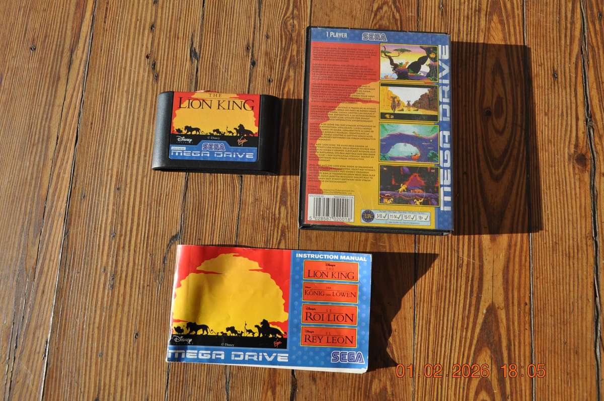 The Lion King Sega Mega Drive Vintage Game